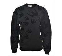 Alexander McQueen McQ maglione felpa donna velluto Swallow Bird nero XS S L