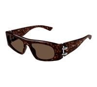 Alexander McQueen AM0471S 002, Avana, RECYCLED acetate, Unisex occhiali da sole 53