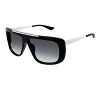 Alexander McQueen Unisex Alexander McQueen AM0492S 001 Occhiali da sole Acetato Nero Grigio Pilot