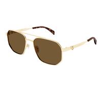 Alexander McQueen Uomo Alexander McQueen AM0458S 002 Occhiali da sole Acetato Oro Marrone Pilot