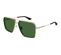Alexander McQueen Uomo Alexander McQueen AM0500S 003 Occhiali da sole Metallo Oro Verde Pilot