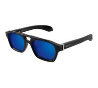 Alexander McQueen Uomo Alexander McQueen AM0505S 003 Occhiali da sole Acetato Nero Blu Pilot