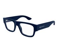 Alexander McQueen Uomo Alexander McQueen AM0511O 003 Montature da vista Acetato Blu Trasparente Squadrata