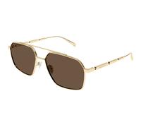 Alexander McQueen Uomo AM0477S 002 Occhiali da sole Metallo Oro Marrone Pilot