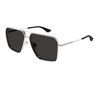 Alexander McQueen Uomo AM0500S 001 Occhiali da sole Metallo Argento Grigio Pilot