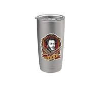 Alexander Pushkin Poeta Tradizionale Tatuaggio Vecchia Scuola Scritt Bicchiere termico in acciaio inox doppia parete