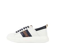 ALEXANDER SMITH Eco-wembley Sneakers In Ecopelle Uomo WHITE/BLUE/COGNAC 43