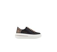 Alexander Smith - Lancaster Donna in pelle nera e tallone in laminato rigato rame - - Shoes - Donna - Nero - 35 EU