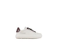 Alexander Smith - Soho Donna in pelle liscia bianca e dettagli bordeaux - - Shoes - Donna - Bianco - 38 EU