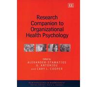 Alexander-Stamatio Research Companion to Organizational Heal (Copertina rigida)