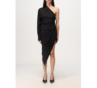 ALEXANDER WANG Abito asimmetrico in cotone stretch 2 Nero