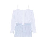 Alexander Wang - Abito Corto a Righe Off-Shoulder - - Bags - Donna - Blu - M