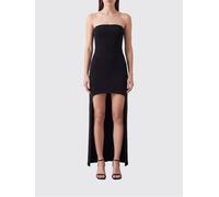 ALEXANDER WANG Abito lungo asimmetrico in viscosa con spalle scoperte S Nero