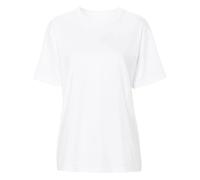 Alexander Wang - T-shirt Essential JSY SS con Logo Puff e Scollo a Costine - - Tops - Donna - Bianco - S