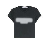 Alexander Wang, ,Tops ,Donna ,Nero ,M T-shirt Corta con Grafica Goffrata