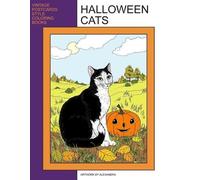 Alexandra Halloween Cats (Tascabile) Vintage Postcards Style Coloring Books