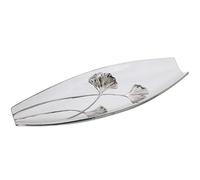 Alexandra House Living Centrotavola Bianco Argento Ceramica 7 x 41 x 14 cm