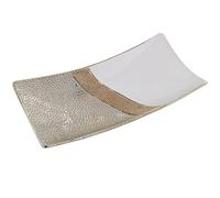 Alexandra House Living Centrotavola Bianco Oro Argento Ceramica 9 x 37 x 18 cm