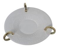 Alexandra House Living Centrotavola Bianco Oro Ceramica 45 x 44 x 14 cm