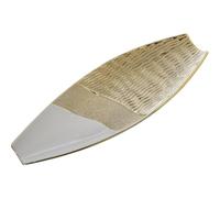 Alexandra House Living Centrotavola Bianco Oro Ceramica 7 x 42 x 14 cm