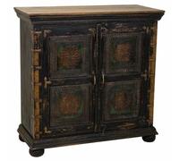 Alexandra House Living Console Grigio Legno Ottone 40 x 90 x 90 cm