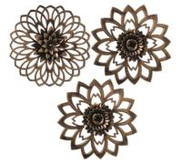 Alexandra House Living Decorazione da parete acrilica di plastica melammina specchio 3 pezzi