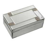 Alexandra House Living Scatola-portagioie grigio vetro specchio 21 x 8 x 13 cm
