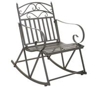 Alexandra House Living Sedia a dondolo marrone ferro 24 x 45 x 24 cm