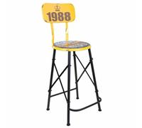 Alexandra House Living Sgabello Giallo Ferro 40 x 100 x 46 cm