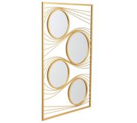 Alexandra House Living Specchio da parete oro metallo ferro specchio 2 x 96 x 61 cm