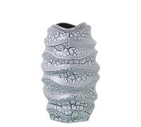 Alexandra House Living Vaso Grigio Argento Ceramica Craquelado 18 x 18 x 32 cm