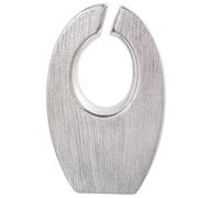 Alexandra House Living Vaso in ceramica argento 15 x 5 x 24 cm