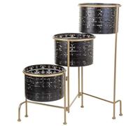 Alexandra House Living Vaso nero metallo ferro