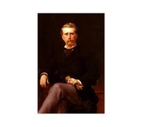 Alexandre Cabanel - Ritratto di John William Mackay poster su tela da parete per camera da letto, ufficio, stanza, regalo, senza cornice, 50,8 x 76,2 cm