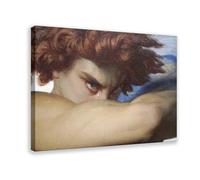 Alexandre Cabanel - Stampa artistica da parete con angelo caduto su tela, decorazione artistica da parete, per soggiorno, camera da letto, decorazione con cornice, 40 x 60 cm
