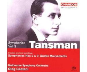 Alexandre Tansman Symphonies Vol. 3 (Caetani, Melbourne So) (CD)