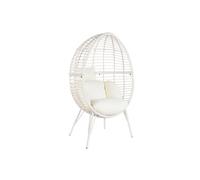 AlexandreHouse Poltrona rattan sintetico in acciaio 90 x 65 x 151 con cuscini