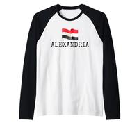 Alexandria City Egypt Country Family Trip Travel Uomo Donna Maglia con Maniche Raglan