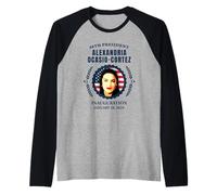 Alexandria Ocasio-Cortez AOC 48 ° Presidente Inauguration Maglia con Maniche Raglan
