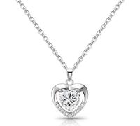 ALEXCRAFT Collanina Argento 92 Donna Collana con Cuore Collana Cuoricini Argento Portafortuna Estiva