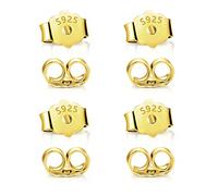 ALEXCRAFT Kit Chiusure Farfalla Argento Oro per Orecchini Fai da Te