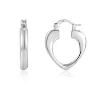 ALEXCRAFT Orecchini a Cuore Grandi Argento 925 Orecchini a Cerchio Argento 925 Orecchini Cuore Donna 22mm