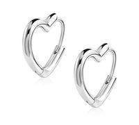 ALEXCRAFT Orecchini Argento 925 Cuore Orecchini Cerchio a Cuore Argento Cerchio Piccoli Cerchietti