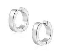 ALEXCRAFT Orecchini Argento 925 Quadrati Spessi Piccoli Geometrici Chunky Orecchini Donna Ipoallergenico 14K Oro Placcato Orecchini a Cerchio