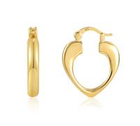 ALEXCRAFT Orecchini Donna a Cuore Oro Placcato 14K Argento 925 22mm