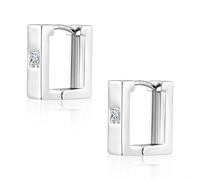 ALEXCRAFT Orecchini Donna Argento 925 Cerchio Post Orecchini a Cerchio Quadrati