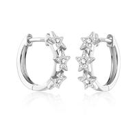 ALEXCRAFT Orecchini Donna Argento 925 Stelle con Stella Argento 925 e Brillanti Inscintille Gioielli