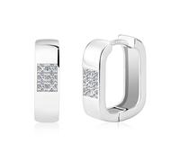 ALEXCRAFT Orecchini Donna Cerchio Piccoli Orecchini a Cerchio Argento 925 Post Quadrati