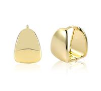 ALEXCRAFT Orecchini Oro Cerchio Hoops Bombati Donna Spessi Piccoli 925 Gioielli Chunky