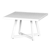 Alexis Lounge Tavolo 70x70cm Alluminio Bianco Opaco da Giardino Tresentisch BAR